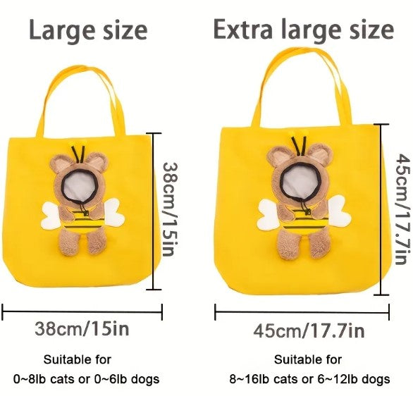 Little Bee Breathable Pet Carrier Bag for Cats & Small Dogs