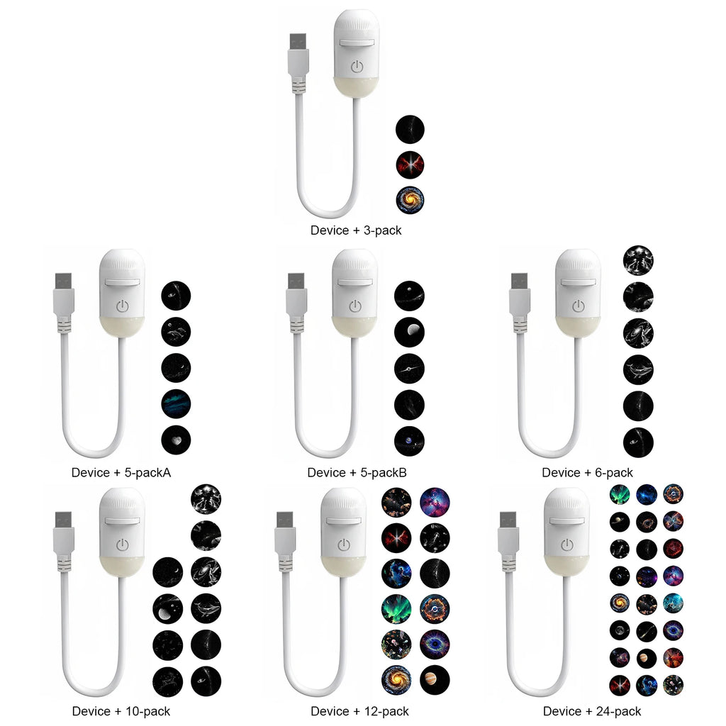 LED Galaxy Projector Night Light Rotatable Starry Sky Ambient Lamp Mini Galaxy Ceiling Projector Light for Bedroom Living Room