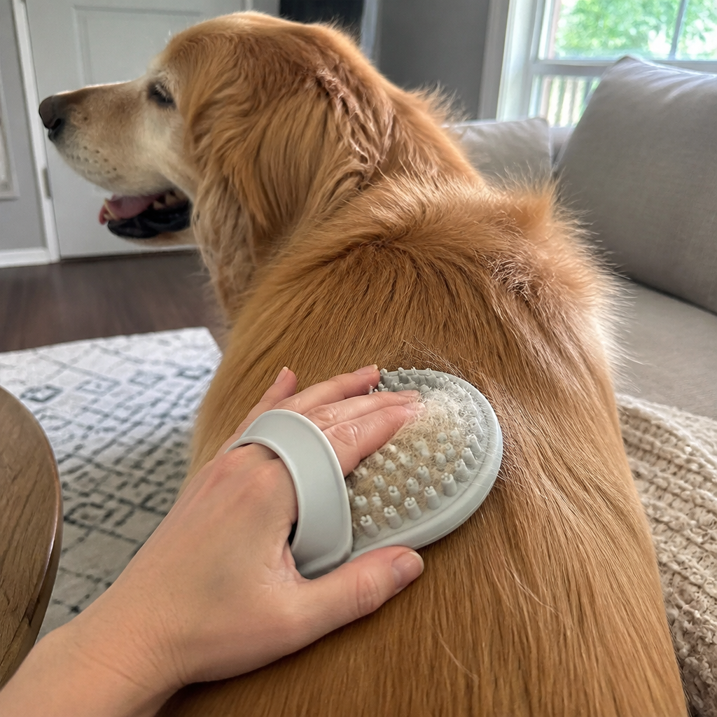 PETMIND Ergonomic Pet Massage & Bath Brush